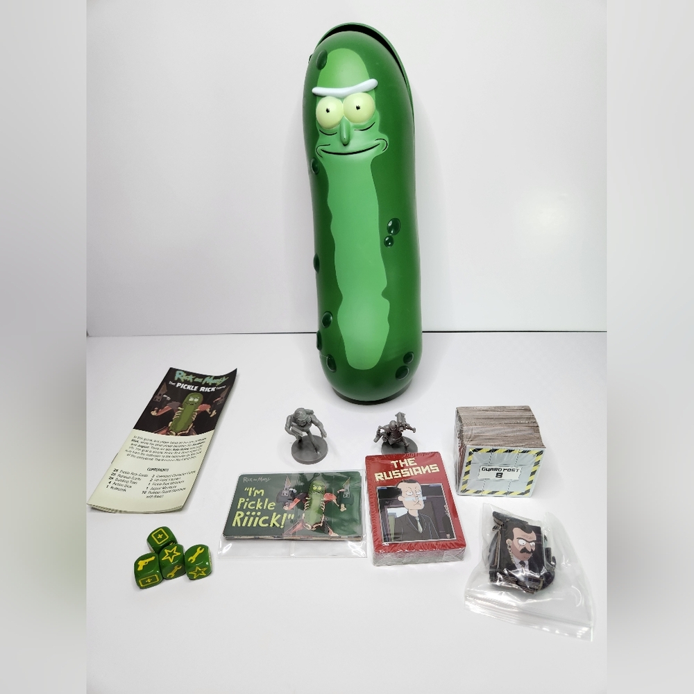 Ricky and morty pickle rick card game. includes all pieces.